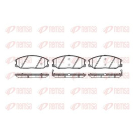 Комплект тормозных колодок из 4 шт. дисков Remsa 077112
