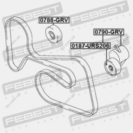 Натягувач реміньу поліклинового Febest 0790grv