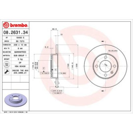 Диск тормозной BREMBO 08263134
