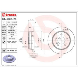 Диск гальмівний BREMBO 08473824
