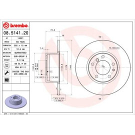 BREMBO 08514120 Диск гальмівний BREMBO 08514120