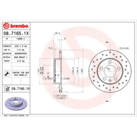 Гальмівний диск задній BREMBO 0871651x