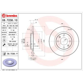 Диск тормозной BREMBO 08723810