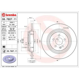 BREMBO 08760711 Тормозной диск задний BREMBO 08760711