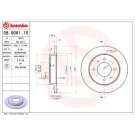Диск гальмівний BREMBO 08908110