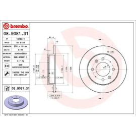 Гальмівний диск задній BREMBO 08908131