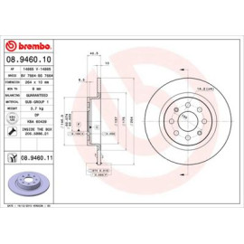 Диск тормозной BREMBO 08946010