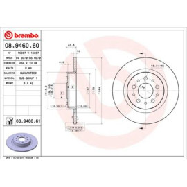 Диск гальмівний BREMBO 08946061