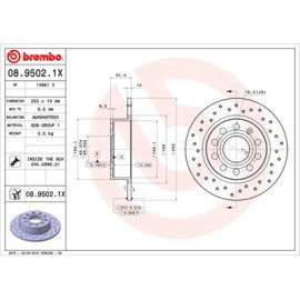 Диск тормозной BREMBO 0895021x