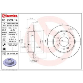 Диск гальмівний BREMBO 08950911