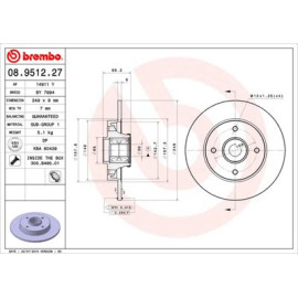 Гальмівний диск BREMBO 08951227