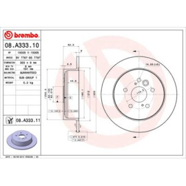 Диск гальмівний BREMBO 08a33311