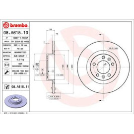 Диск гальмівний BREMBO 08a61511