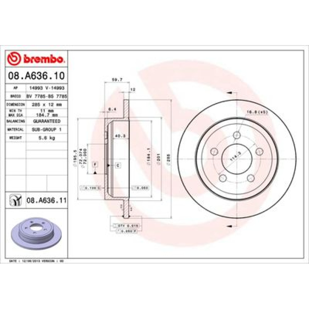 Тормозной барабан BREMBO 08a63611