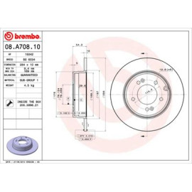 Диск тормозной BREMBO 08a70811