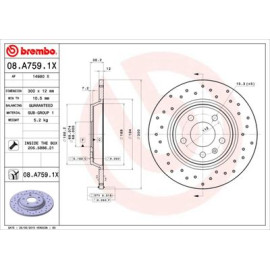 Диск гальмівний BREMBO 08a7591x