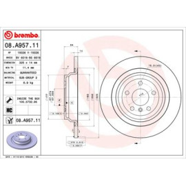 Диск гальмівний BREMBO 08a95711