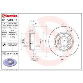 Гальмівний диск BREMBO 08b41311