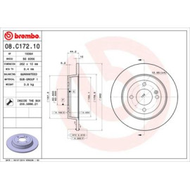 Гальмівний диск BREMBO 08c17210