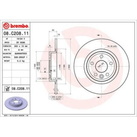 Диск гальмівний BREMBO 08c20811