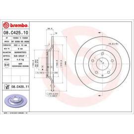Диск гальмівний BREMBO 08c42511