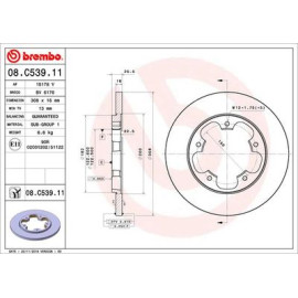 BREMBO 08c53911 Диск тормозной BREMBO 08c53911