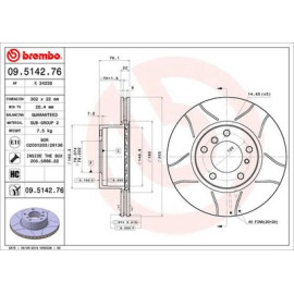 Диск гальмівний BREMBO 09514276