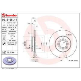 Диск тормозной BREMBO 09516614