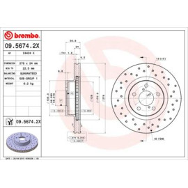 Диск гальмівний BREMBO 0956742x