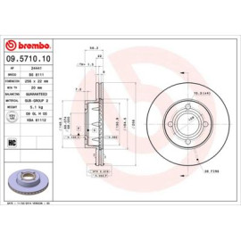 Диск тормозной BREMBO 09571010