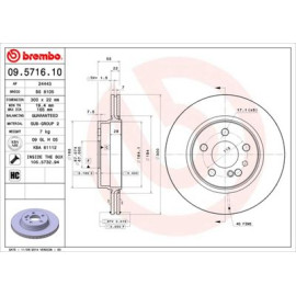 Диск гальмівний BREMBO 09571610