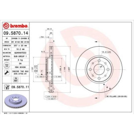 Диск тормозной BREMBO 09587014