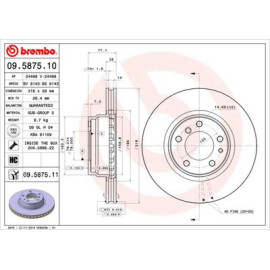 Тормозной диск BREMBO 09587511