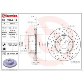 Диск гальмівний BREMBO 0969241x