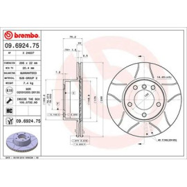 Диск гальмівний BREMBO 09692475