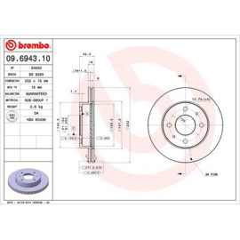 Диск гальмівний BREMBO 09694310