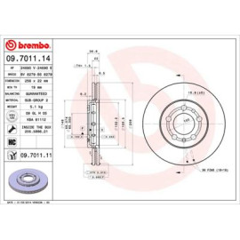 Диск гальмівний BREMBO 09701114