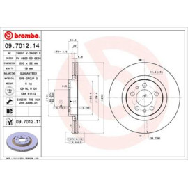 Тормозной диск BREMBO 09701211