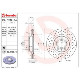 Тормозной диск п./с. BREMBO 0971961x