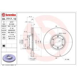BREMBO 09771710 Тормозной диск передний BREMBO 09771710