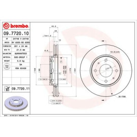 Диск тормозной BREMBO 09772010