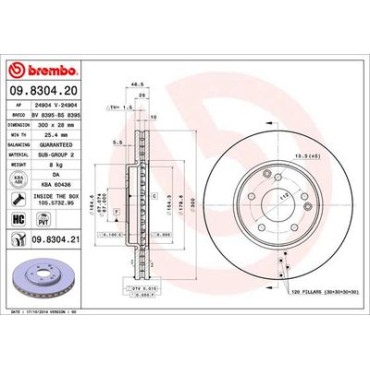 Диск тормозной BREMBO 09830421