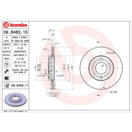 Диск гальмівний BREMBO 09848310