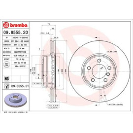 BREMBO 09855521 Диск гальмівний BREMBO 09855521