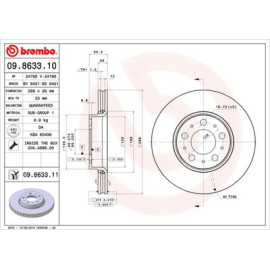 BREMBO 09863311 Диск тормозной BREMBO 09863311