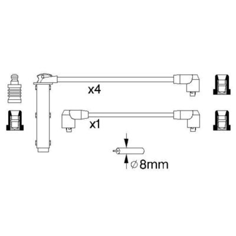 Комплект проводов зажигания BOSCH 0986356802