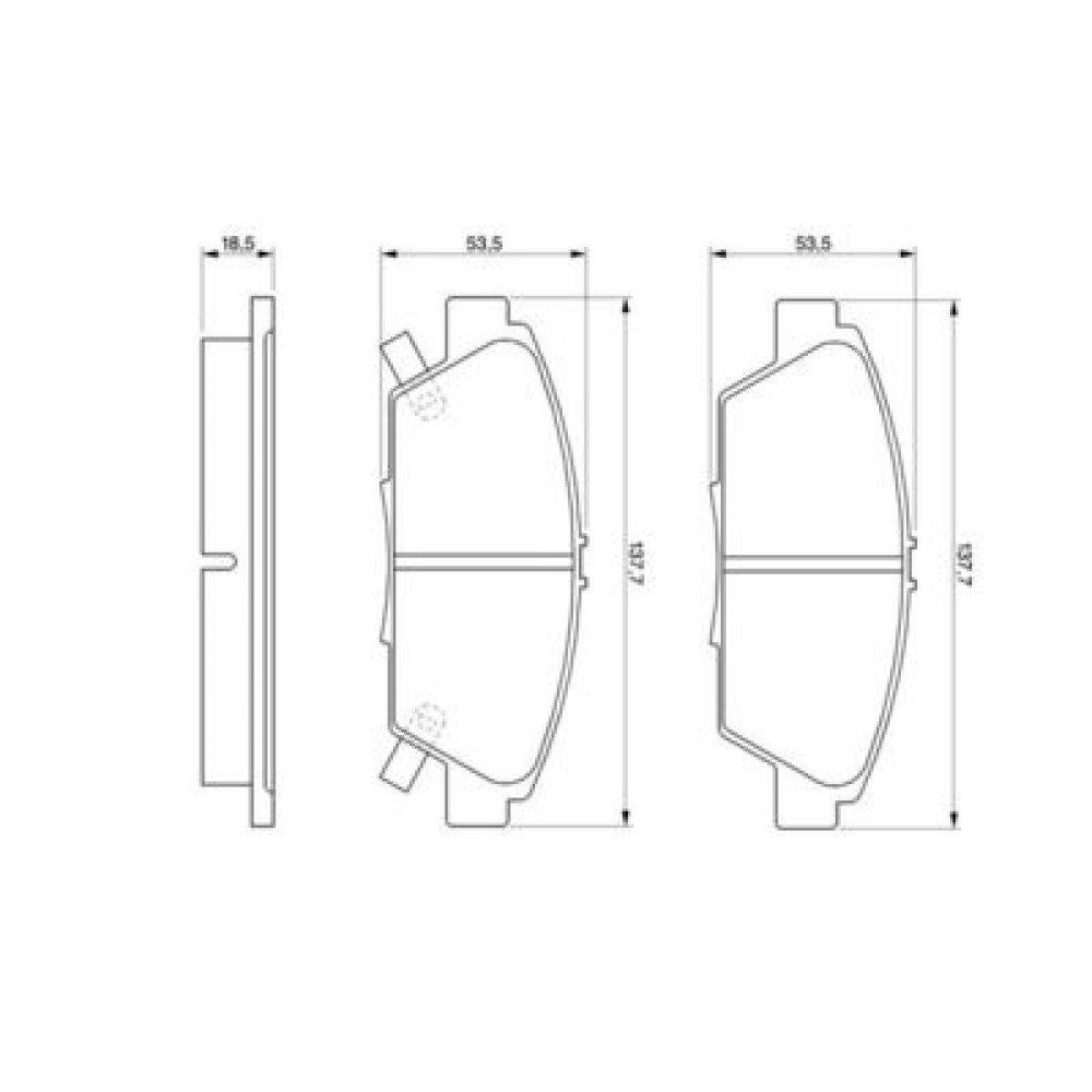 Комплект гальмівних колодок з 4 шт. дисків BOSCH 0986424289