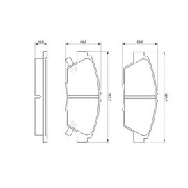 Комплект гальмівних колодок з 4 шт. дисків BOSCH 0986424289