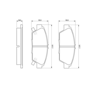 Комплект гальмівних колодок з 4 шт. дисків BOSCH 0986424289