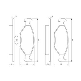 BOSCH 0986424458 Комплект гальмівних колодок з 4 шт. дисків BOSCH 0986424458